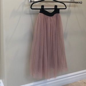 Light pink, tulle skirt with elastic waistband
